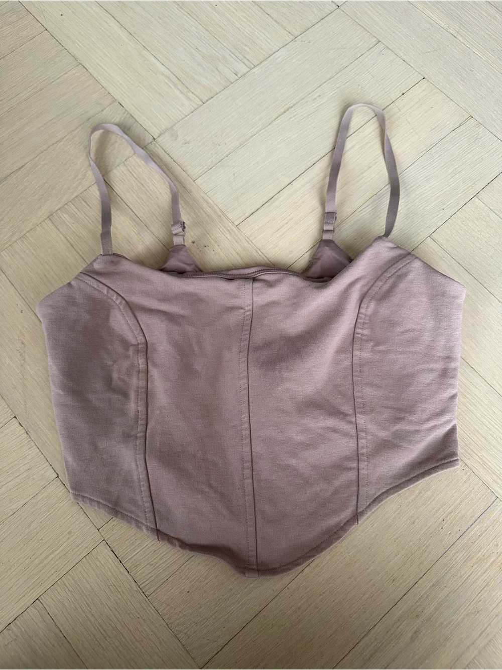 Alo Yoga Soft Sculpt Bra tank top in taupe brown beige XS